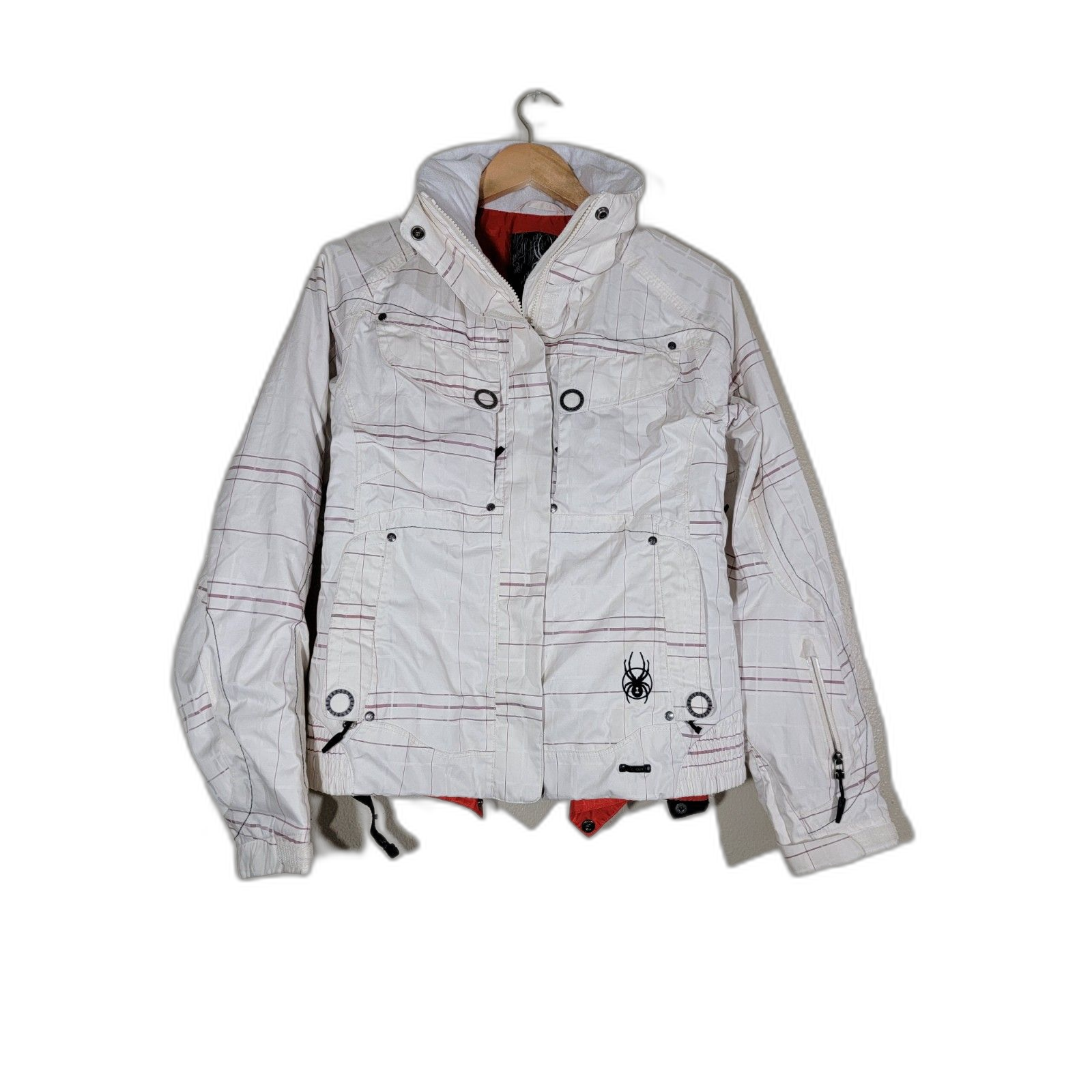Spyder Women's White Plaid Jacket - Xs